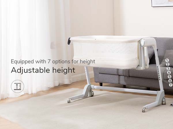 Maydolly Smart Baby Bassinet – 2-in-1 Bedside Crib & Playpen with Auto Rocking, White Noise, Mesh Sides & Mattress – Adjustable Sleeper for Newborns to 24 Months