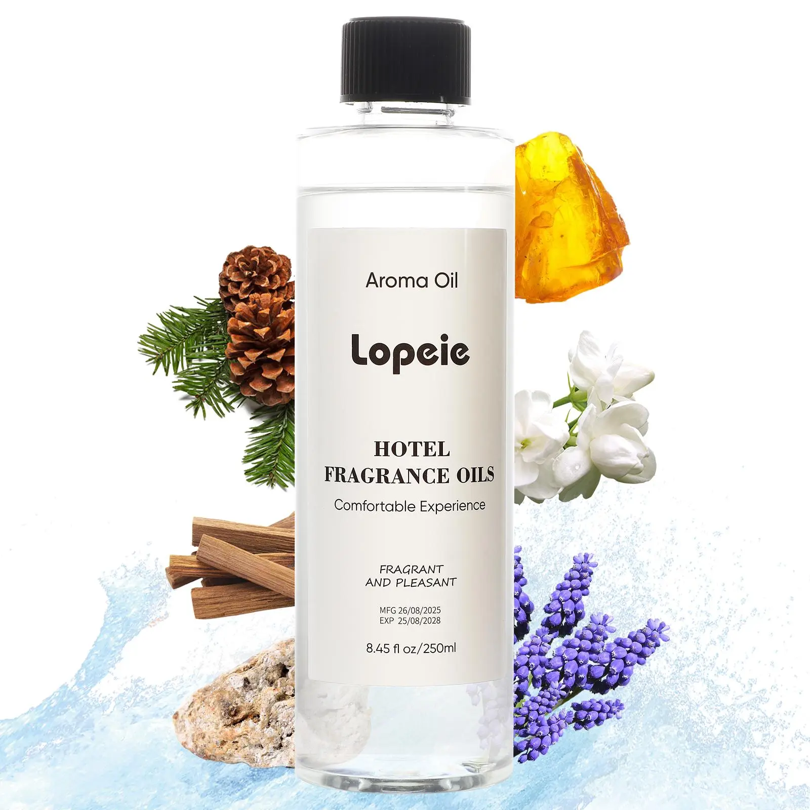 250ML (8.45 fl oz) Premium Aromatic Scent Scented Oil for Diffusers, Hotel Scents, Long-Lasting Freshness, Versatile Convenient Home Fragrance Supplies for Indoor Use