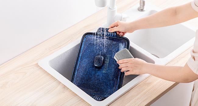 vancasso Starry 1.9/3.8 Quart Casserole Dish, Large Lasagna pan with lid, Stoneware Casserole with lid, Microwave Safe, Blue Heat Resistant Bakeware Oven