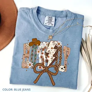 Comfort Colors Coquette Howdy Shirt, Country Concert Graphic Tee, Farm Girl Western T-Shirt, Cute Cowgirl Outfit, Trendy Women Howdy Gift