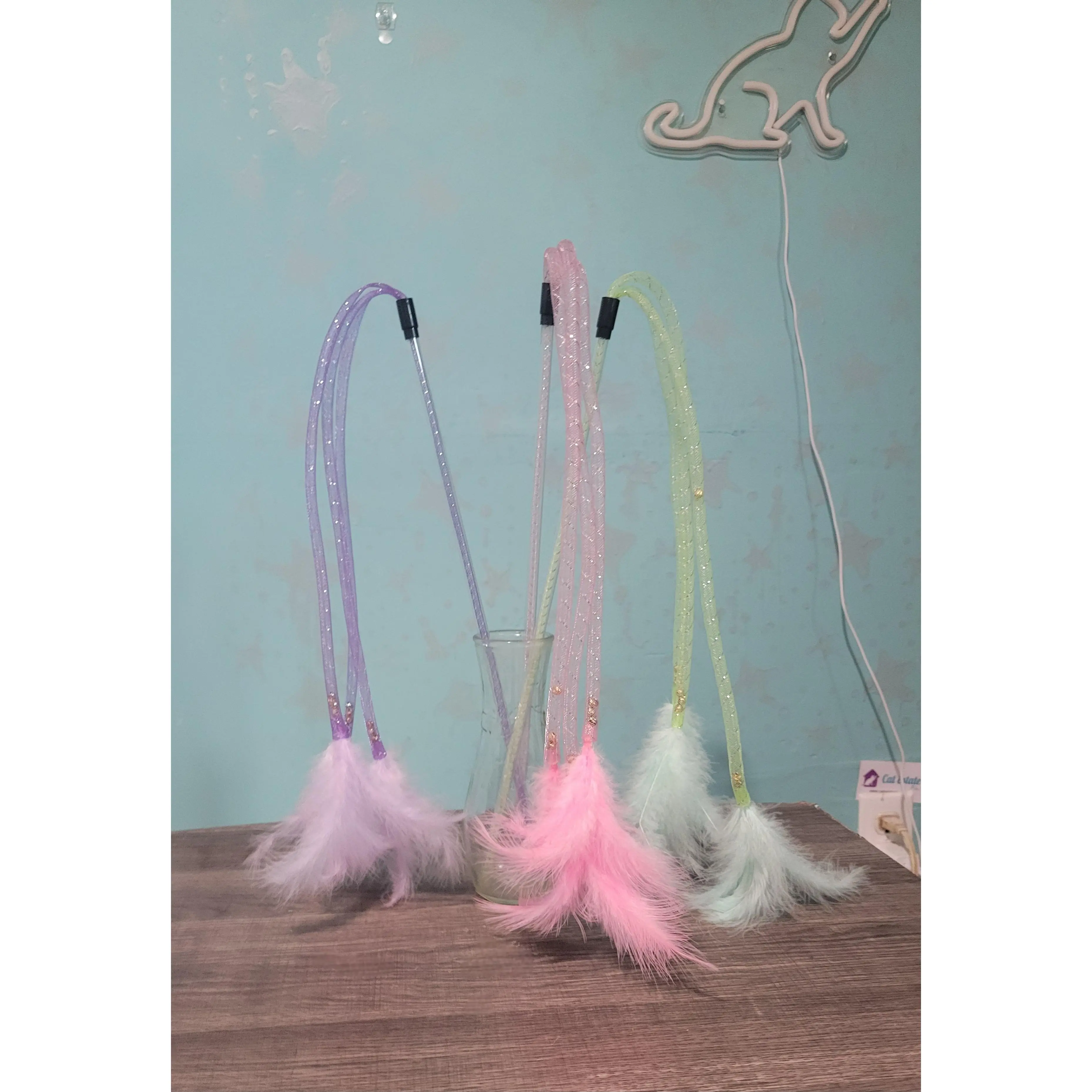 Feather Wands with Jingling Bells
