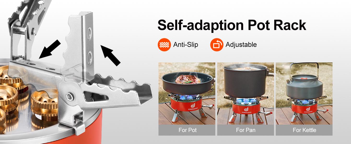 Odoland 9000W Portable Camping Stove Lightweight Camp Stove Collapsible Backpacking Stove with EVA Box for Outdoor Camping Cooking Hiking and Picnic Emergency