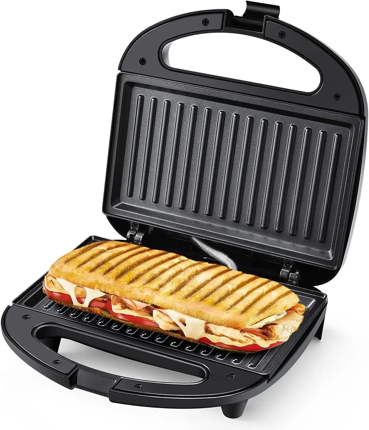 OSTBA Sandwich Maker, 2 Slice Grilled Cheese Maker with Non-stick Grill Plates, Indicator Lights, Cool Touch Handle, Easy to Clean and Store, 750W,home essentials