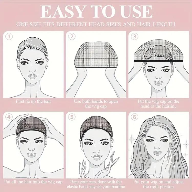 Invisible HD Wig Cap For Lace Front Wigs Sheer Nylon Stocking Cap Bulk Real Skinliked