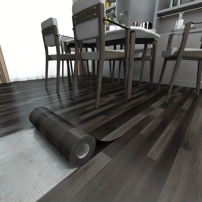 Luxury Vintage Wood Grain Non-Slip Vinyl Flooring, 8 Colors Available, Thick Durable Self Adhesive Waterproof Removable Kitchen Floor Stickers