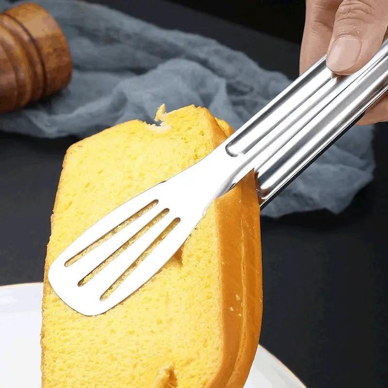 Stainless Steel Food Tongs, 1 Count Multipurpose Bread Barbecue Tongs, Durable Kitchen Utensils for Cooking & Frying & Grilling Stainless Steel Food Tongs, 1 Count Multipurpose Bread Barbecue Tongs, Durable Kitchen Utensils for Cooking & Frying & Grilling
