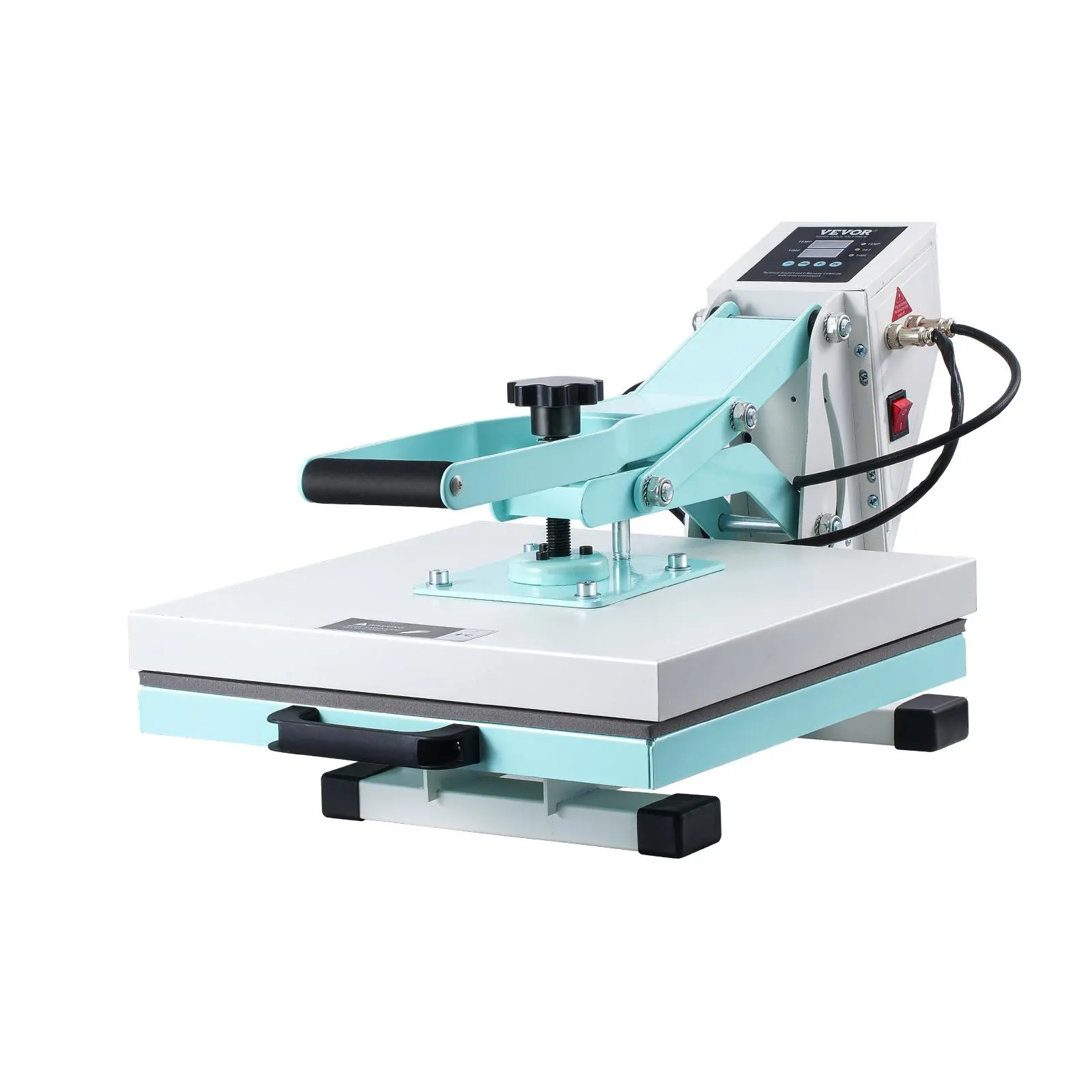 【Backtoschool】VEVOR Heat Press, 15 x 15 inch Digital Heat Press Machine, Slide Out Heat Transfer Machine, Fast and Even Heating, 2-Layer Insulation Cotton, Heat Transfer Machine for T-Shirts/Pillows/Bags, Green