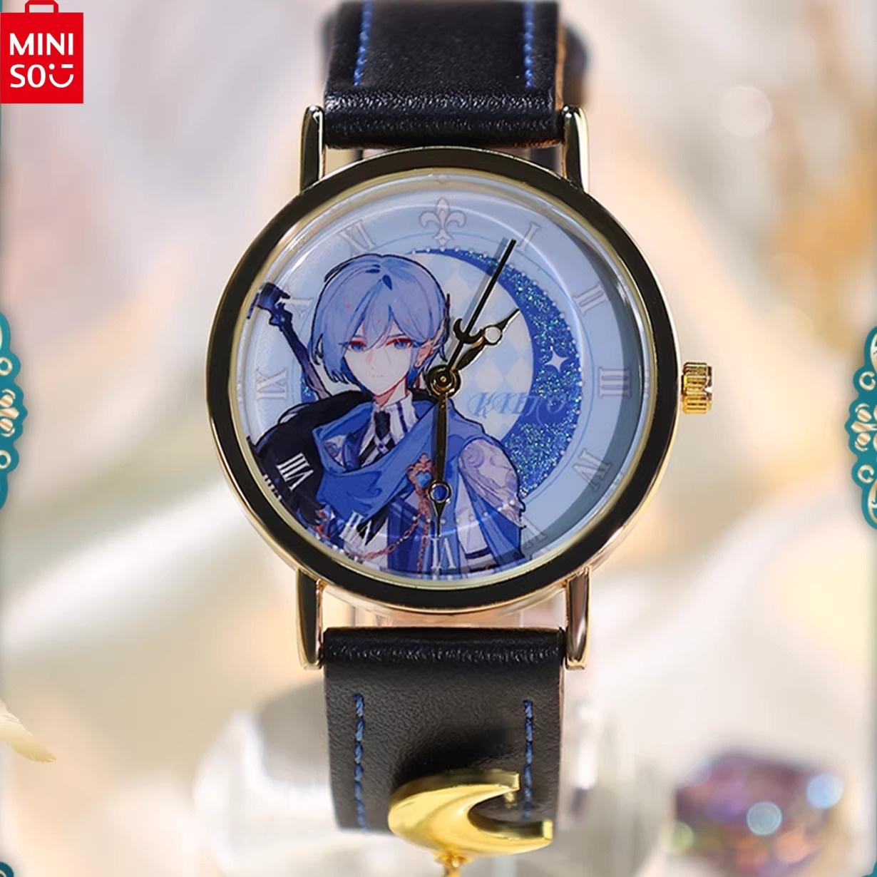MINISO Hatsune Miku Star Moon Knight Series - Surprise Blind Box Wristwatch, Cute Anime Peripheral Collectible Birthday Gift