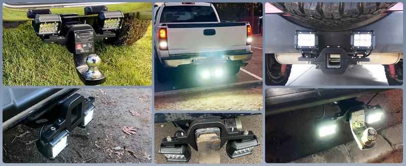 Nilight 2 Pcs 4 Inches 60W Led Pods with 2.5 Inches Tow Hitch Mounting Brackets Backup Reverse Lights Rear Light Bar for Pickup ATV SUV Truck Trailer Boat Nilight 2 Pcs 4 Inches 60W Led Pods with 2.5 Inches Tow Hitch Mounting Brackets Backup Reverse Lights Rear Light Bar for Pickup ATV SUV Truck Trailer Boat