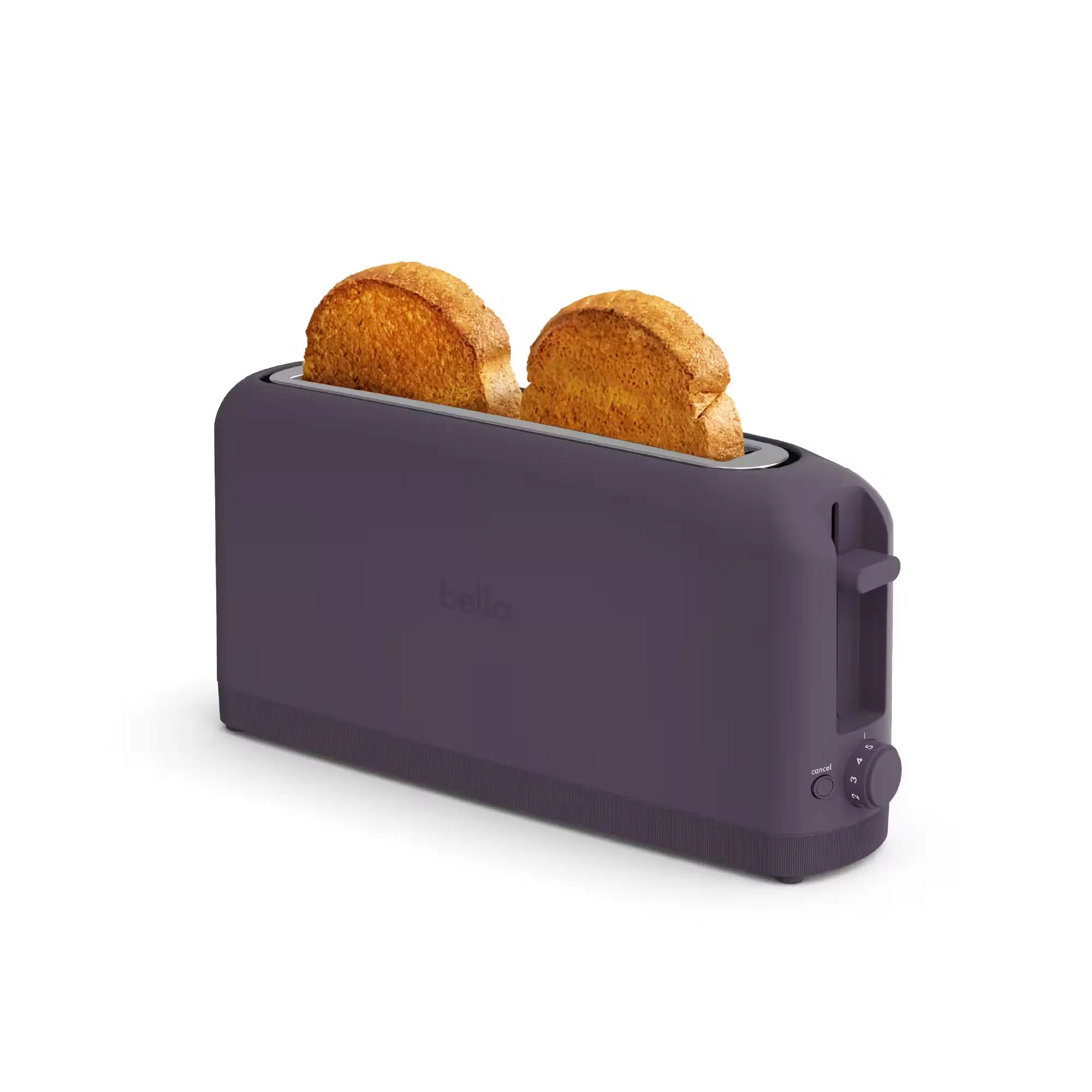 Bella - Fits-anywhere Kitchenware: 2-Slice Slim Toaster with Long Wide Slot - Plum