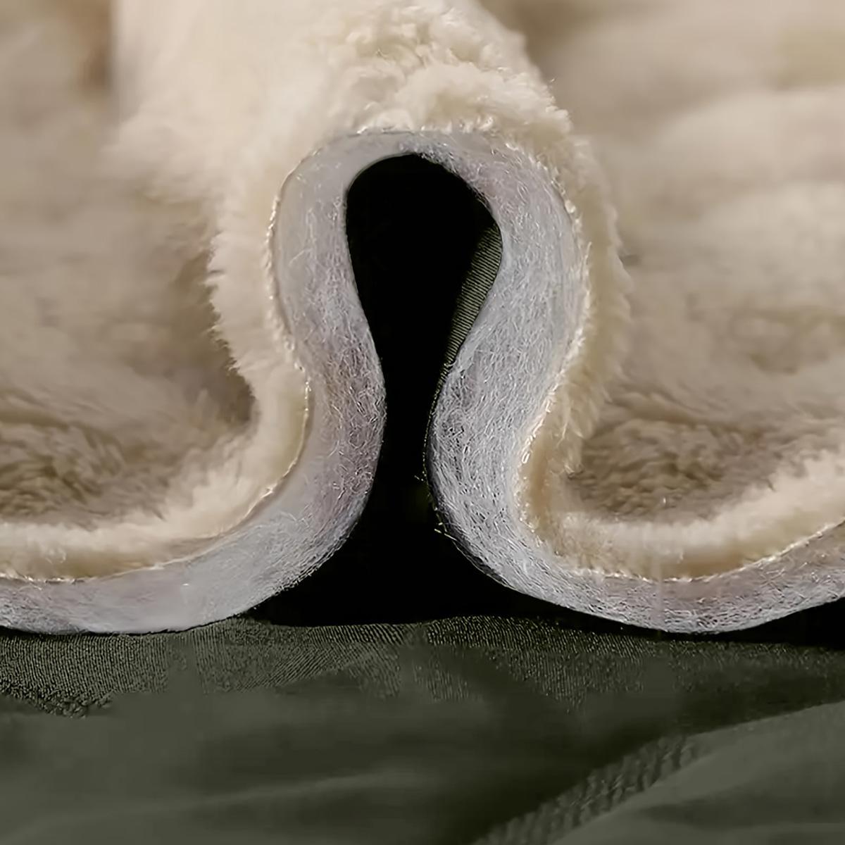 Men's Warm Winter Pants Set - 3 Pack Thick Cotton Trousers with Drawstring Waistband, Black Cold-Resistant for Daily and Formal Wear, Side Pockets - Suitable for Office Work and Outdoor Activities solid drawstring waist sweatpants wind  proof  pants mens