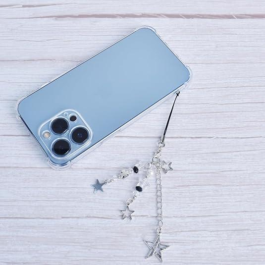 1-4PCS Cute Y2K Phone Charms – Aesthetic Strawberry, Butterfly & Star Beaded Strap for Phone, Keychain, AirPods, Bag & Camera Accessories