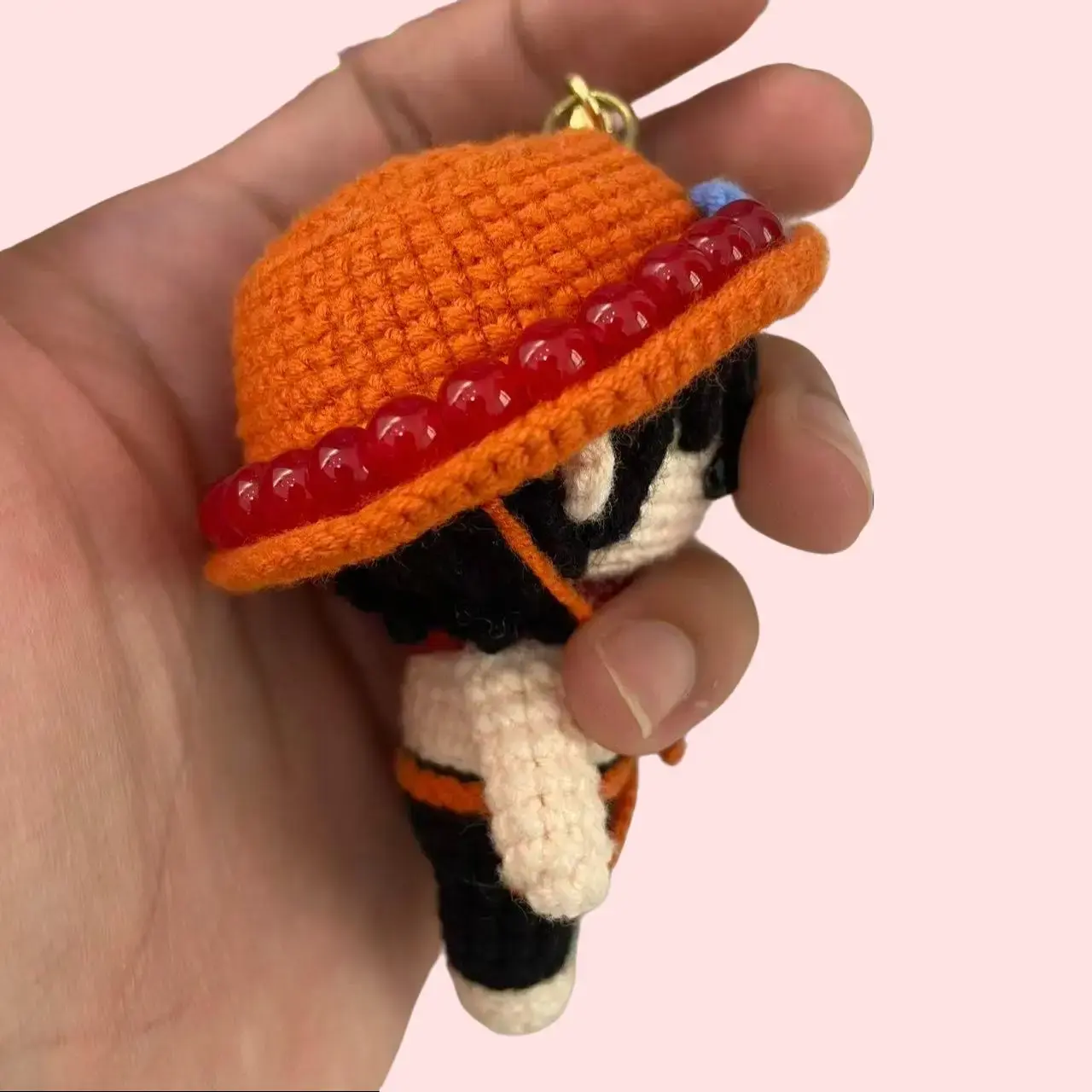 Handmade Crochet Amigurumi Keychain - Kawaii Anime Doll Character Bag Charm, DIY Portable Fashion Accessory for Anime Fans, Kawaii Accessories