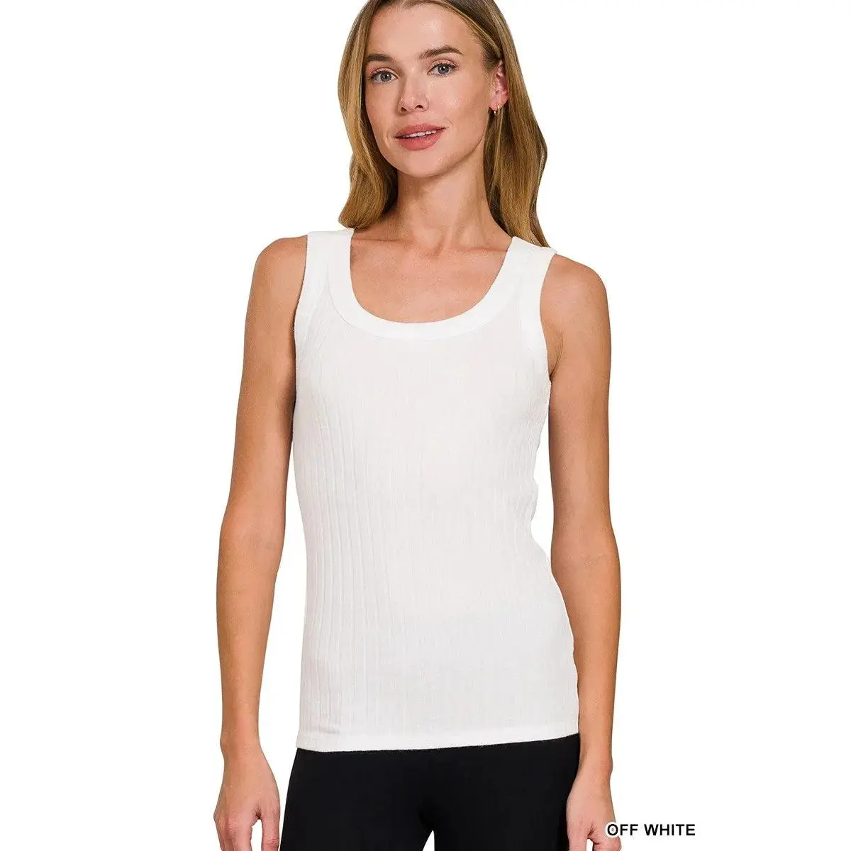 Zenana Melange Rib Tank Top - TikTok Shop