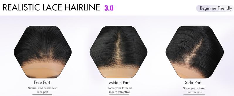 13*4 Lace Front Wig 26'' Ombre Blonde Layered Wave Synthetic Glueless Lace Wig Long Wavy Hair with Baby Hair Pre Pluck Ombre Wigs for Women Natural Daily Use