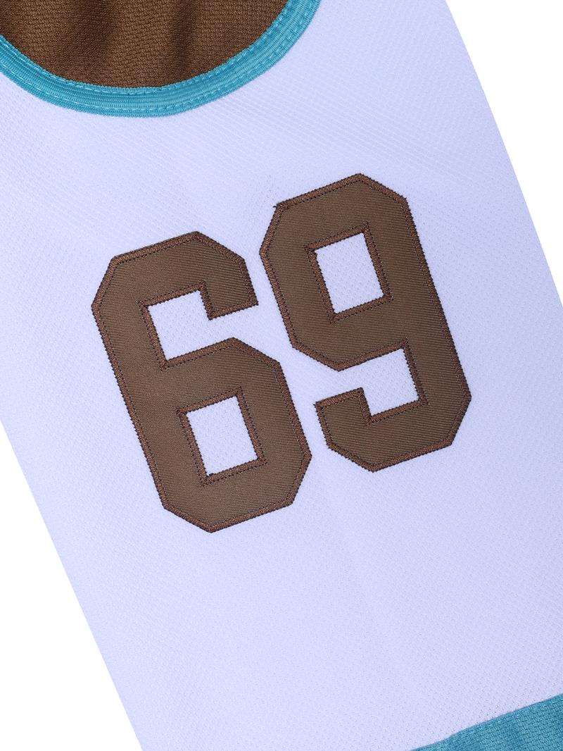 Men'S #69 Shore Sudbury Blueberry Bulldogs Embroidered Hockey Jersey, Breathable And Comfortable, Featuring Patterned Numbers And Names, Suitable for Hockey