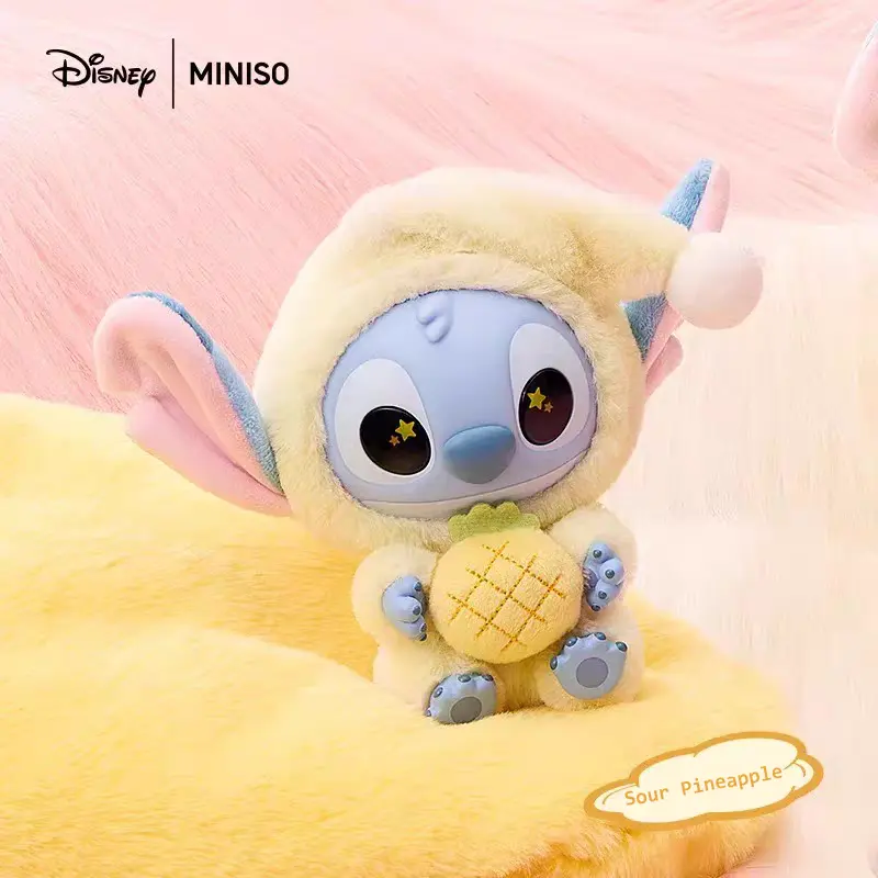 Disney × MINISO Stitch Collection Must Have A Bite Plush Keychain – Adorable Soft Fluffy Vinyl Bag Charm Cute Collectible Gift for Kids Holiday Gift Valentine Gift for Girlfriends
