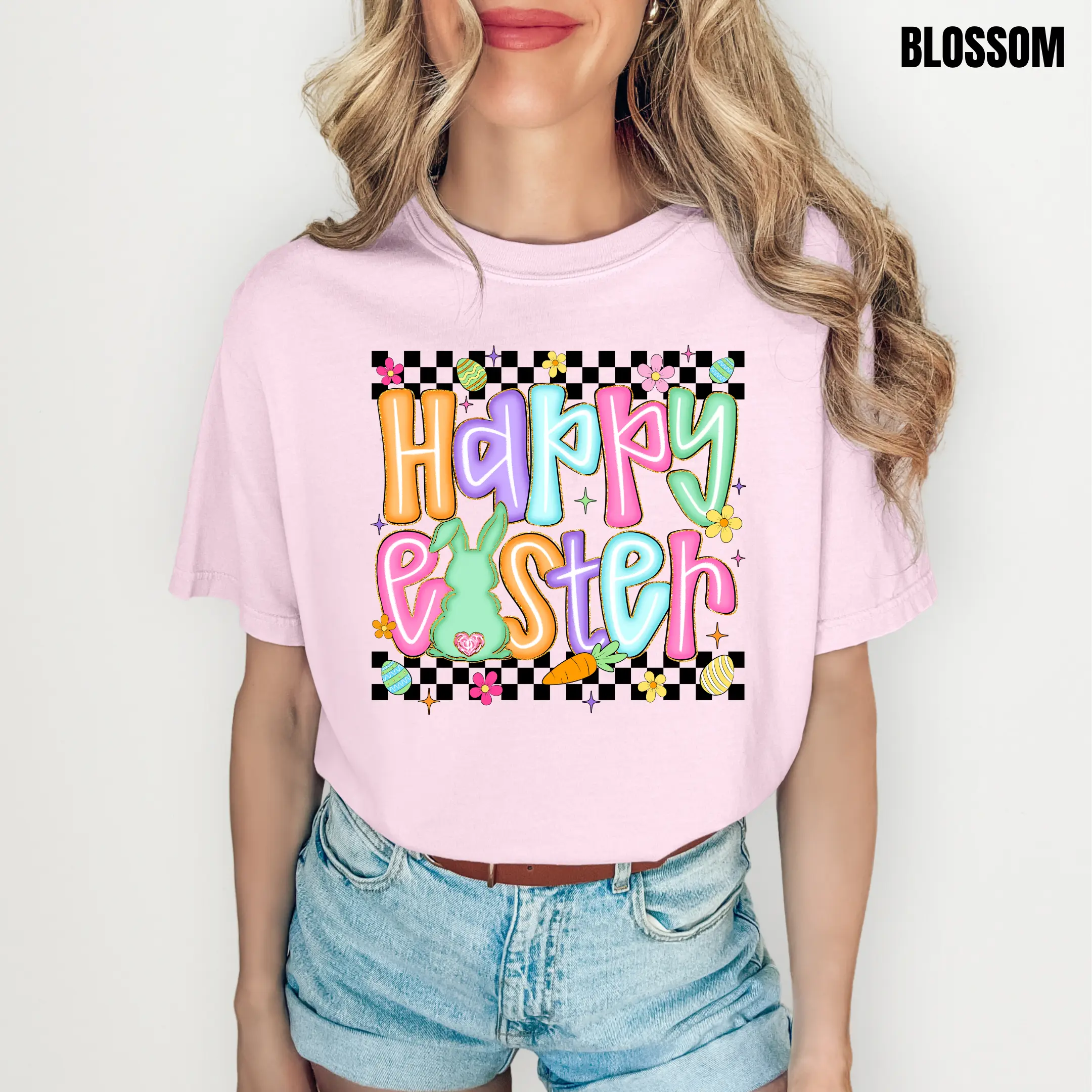 Neon Happy Easter Comfort Colors T-Shirt 'NLB'