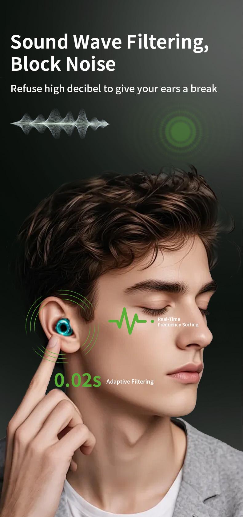 Quiet 2 Earplugs, Sleep, Focus & Travel Use, 24 dB High Noise Reduction with Soft-Touch Comfort, 1 Pair + Case，gifts for girlfriend