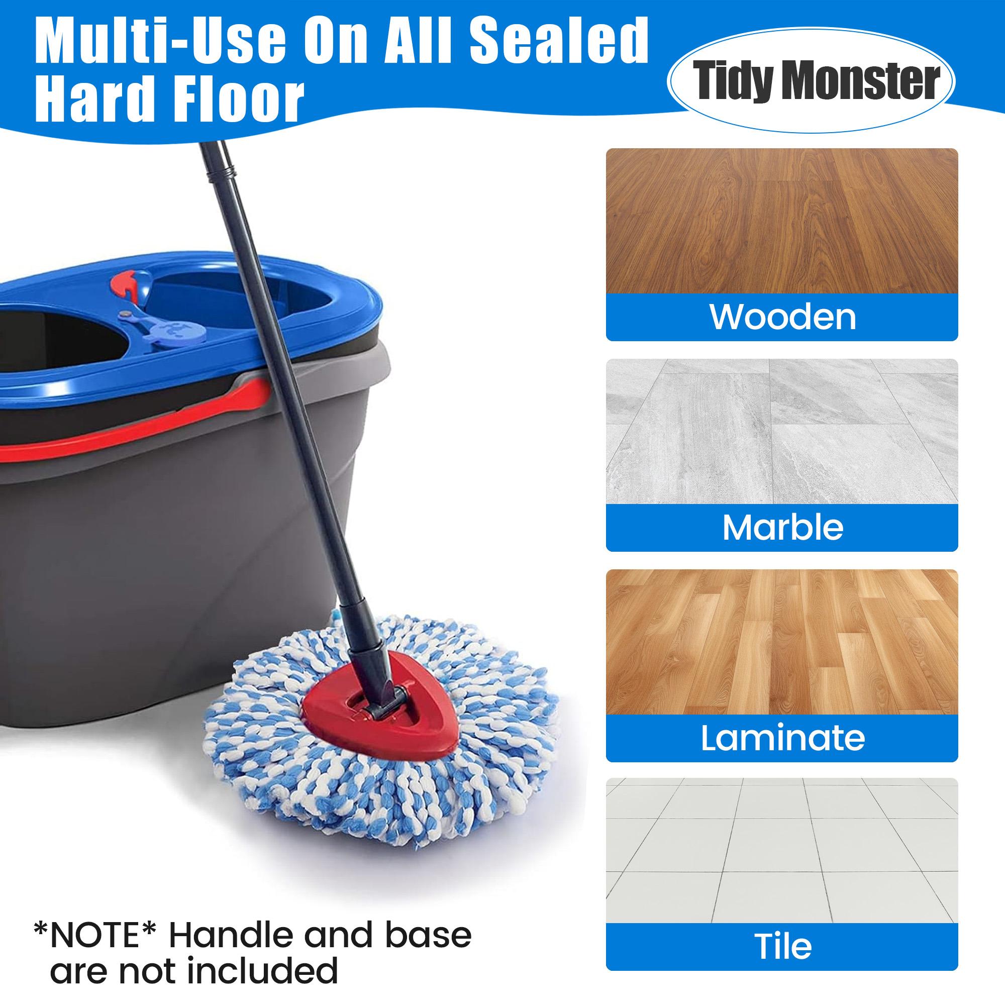 Spin Mop Heads and Scrub Brush Refills Bundles For O-Cedar RinseClean 2 Tank Mop Bucket and Handle NOT Included Suitable Cleaners Pack dealsforyoudays