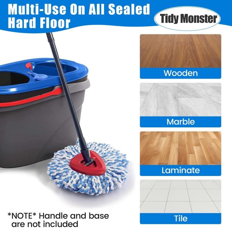 Spin Mop Heads and Scrub Brush Refills Bundles For O-Cedar RinseClean 2 Tank Mop Bucket and Handle NOT Included Suitable Cleaners Pack dealsforyoudays