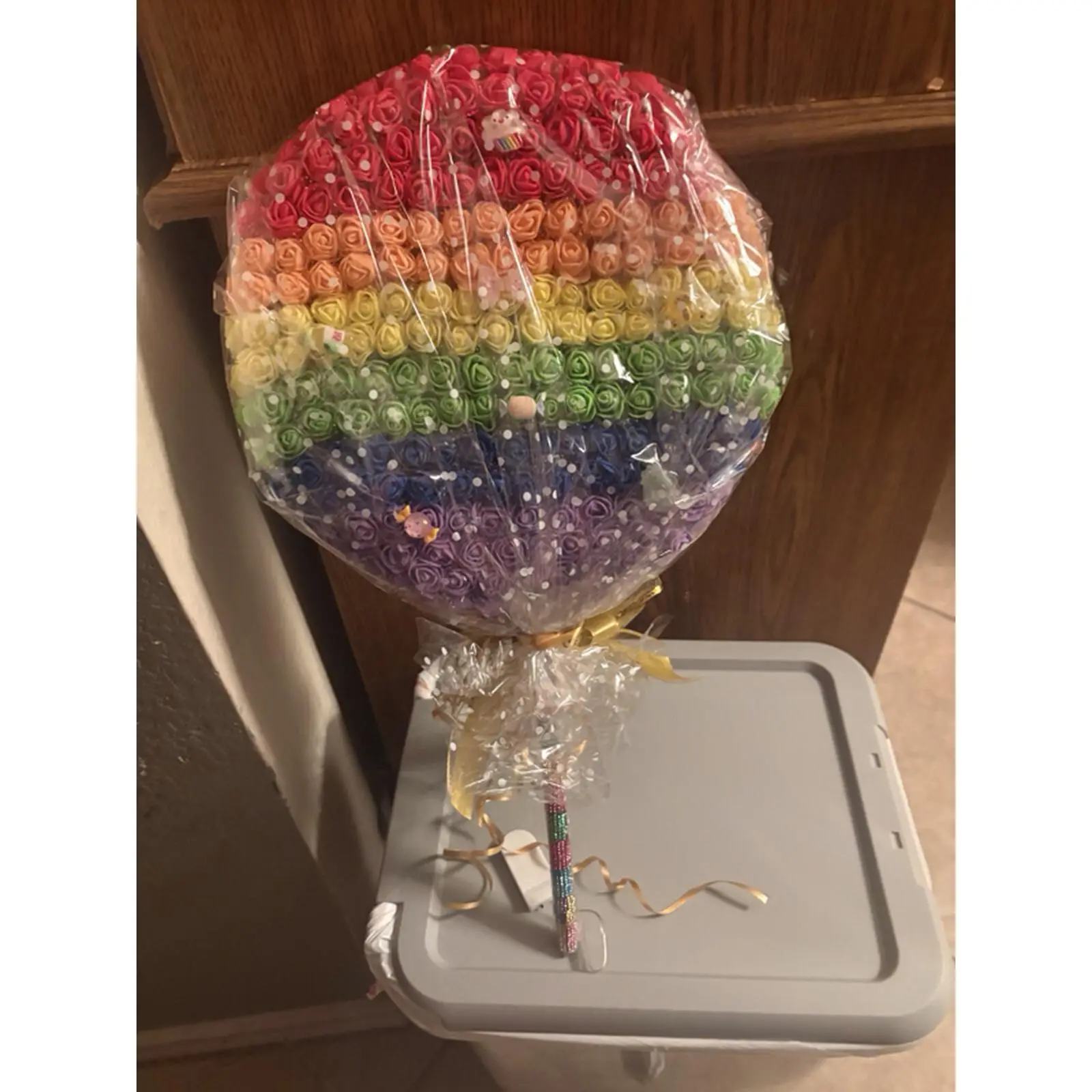 Rainbow Theme Eternal Lollipops Bouquet with Lights - Perfect for Celebrations and Special Occasions