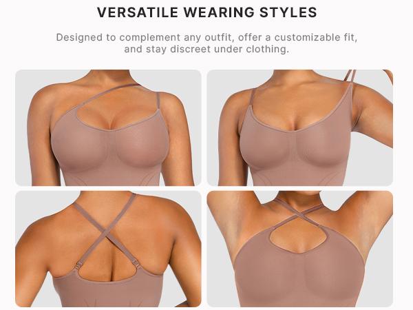 Shapellx Women's Soft Stripes Shapewear Smooth  Seamless Comfort Womenswear Essential Love Piece Underwear