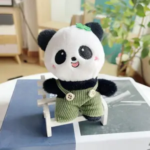 4.7-inch Cute Red Panda Keychain Pendant Panda Doll Plush Toy Backpack Keychain Girl's Accessory with Adorable Outfits werewolf sculpture