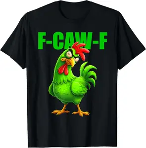 Cotton FCAWF St Patricks Day Green Chicken Angry Rooster Irish TShirt