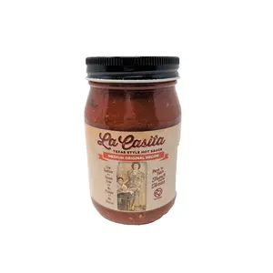 La Casita Medium Original Recipe Salsa Hot Sauce 16 Ounce Glass Jar