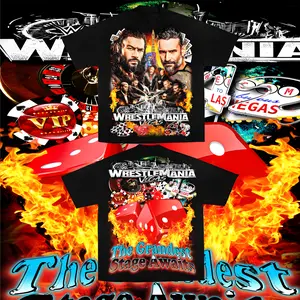 Vintage Wrestle Mania 'The Grandest Stage Awaits' WWE Legend Premium Wrestling T Shirt 100% Cotton T-Shirt The Charismatic Army, Team Xtreme Shirt, WWE Fans Shirt, WWE Event Outfit