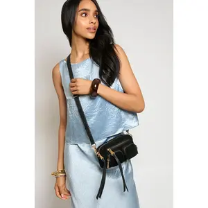 Aimee Kestenberg Away We Go Black Suede Crossbody