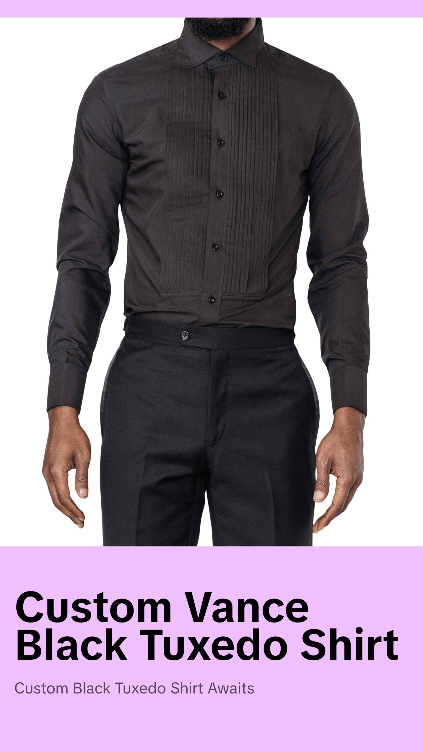 Vance Black Tuxedo Shirt