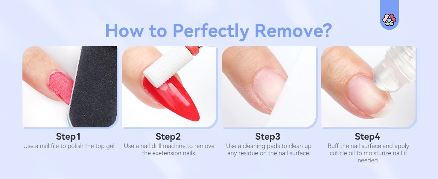 SAVILAND Builder Nail Gel Kit - 60g Clear Gel with 100 Forms & Acrylic Brush for Durable Nail Art Designs Lightweight & UV Cured