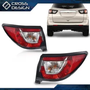 CROSSDESIGN 2pcs Tail Lights For 13-17 Chevrolet Traverse Driver & Passenger Rear Taillights
