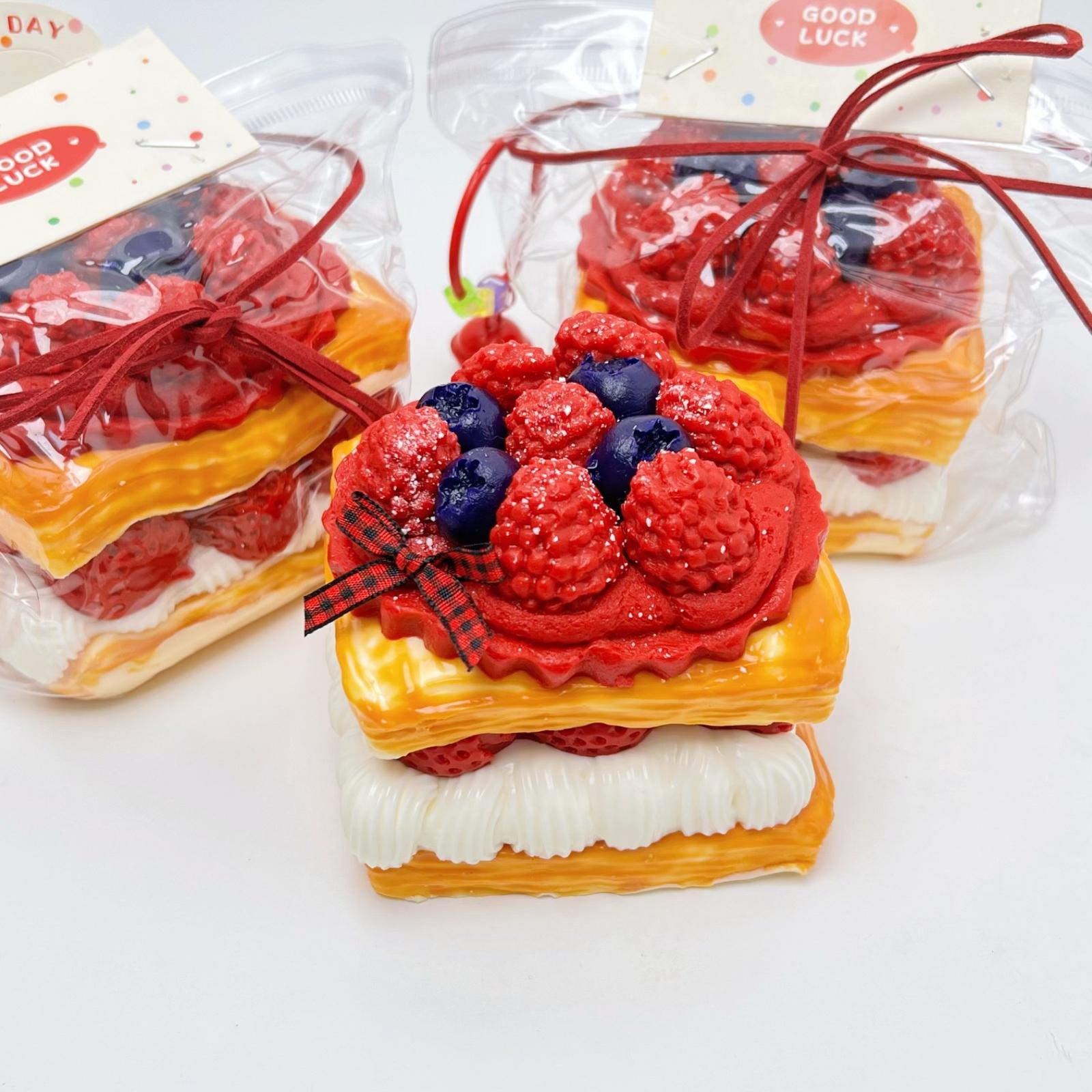 【Buy 3 get 1 free】Raspberry Jam Square Caketaba squishy slime squishies tabba squishies kidstoysFood-Grade Silicone Slow-Rising Rebound Squishy Fidget Toys for Stress Relief - Soft Squeeze Toys with Thick Creamy Slime Texture, Handmade Non-ToxicToys