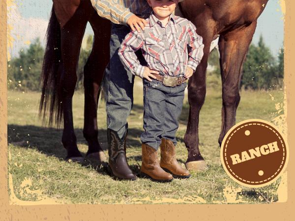 Dream Pairs Kids Square-Toe Western Cowboy Boots