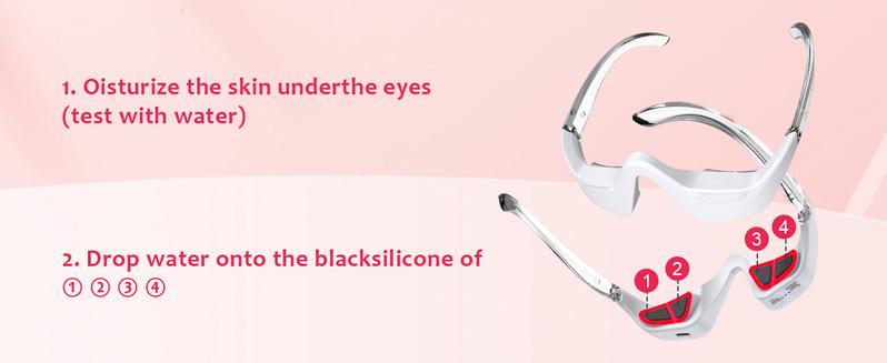 Red Light Therapy Device for Under Eye, Microcurrent Eye face led red light Beauty Device under Eye Massager Eyes Bag Remover for Reduce Dark Circles Puffiness Wrinkles Relax Eye Strain, 660nm Red Light-Therapy Device for Eyes Bag Facial Clear