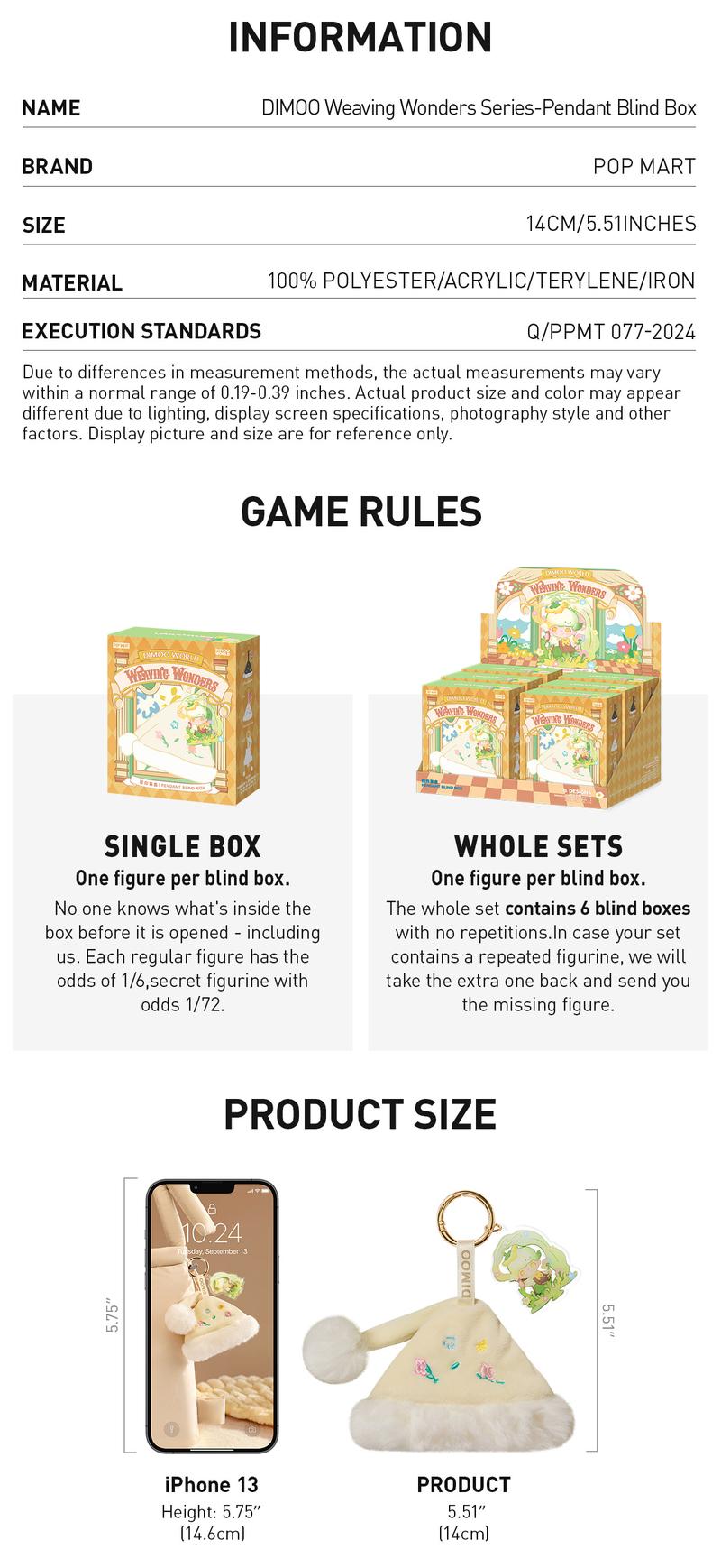 [Spanish] - POP MART DIMOO Weaving Wonders Series-Colgantes