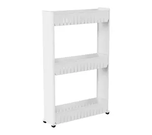 QVC Lavish Home 3-Tier Rolling Cart, Narrow-Space Slide-Out Home Organizer Storage Rack QVC Lavish Home 3-Tier Rolling Cart, Narrow-Space Slide-Out Home Organizer Storage Rack