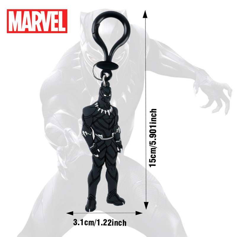 Marvel Black Panther Keychain 1Pc Officially Licensed 3D Figurine Bag Clip Charms PVC Suitable Fans Gift Backpack Decor T'Challa