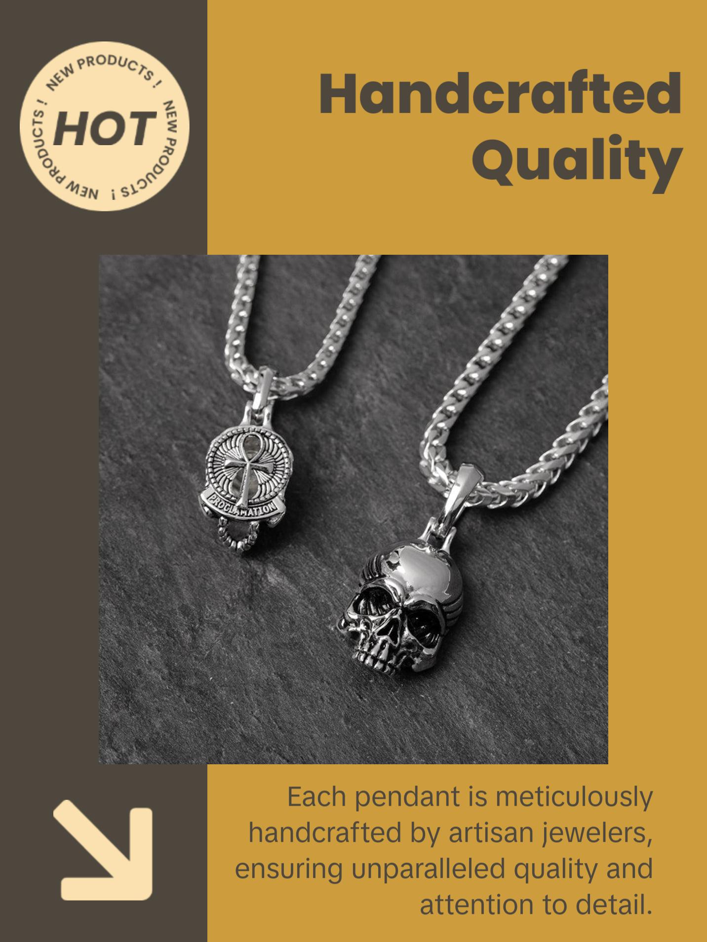 Vita, Silver Skull Pendant Vita, Silver Skull Pendant