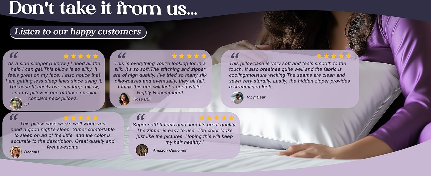 DECOLURE 100% Pure Mulberry Silk Pillow Case Standard Size – Highest Grade 30 Momme 6A+, Luxuriously Soft & Cooling Silk Pillowcase for Hair & Skin, Hypoallergenic, Breathable, Hidden Zipper