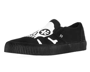 Black Skull Canvas Slip-On Sneaker Black Skull Canvas Slip-On Sneaker