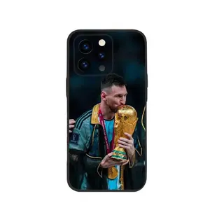 Football King M-Messi Phone Case Silicone Soft Black Shockproof TPU For IPhone 17 16 15 14 13 12 Air Pro Max Plus Christmas gift