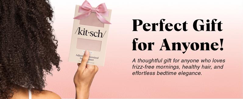 Kitsch Oversize Satin Bonnet for Sleeping - Silk Bonnet for Sleeping Women, Curly & Textured Hair, Large Jumbo Sleep Bonnets for Comfort & Protection, Wake Up with Beautifully Styled Hair - Blush