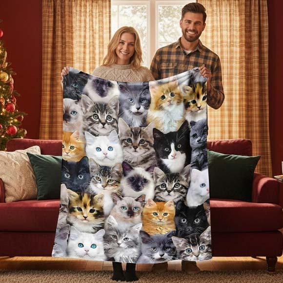 Cute Cat Pattern Blanket, Soft Comfortable Throw Blanket, Air-conditioned Room Blanket, Warm Nap Blanket for Home & Office, Fluffy Blanket Cute Cat Pattern Blanket, Soft Comfortable Throw Blanket, Air-conditioned Room Blanket, Warm Nap Blanket for Home & Office, Fluffy Blanket