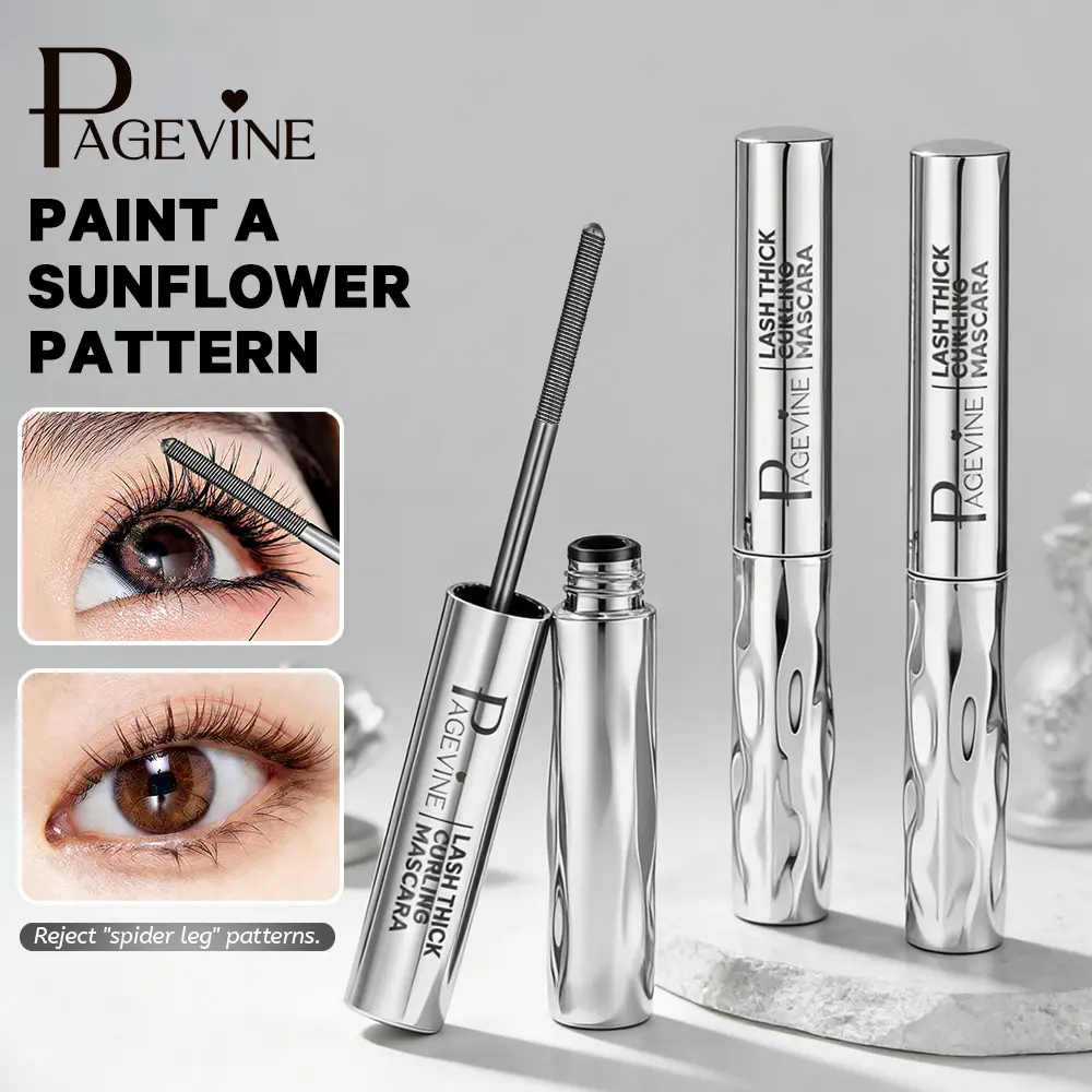 PAGE VINE Steel Tube Mascara - Lengthening, Curling, Natural, Long-Lasting Formula Makeup Beauty Products