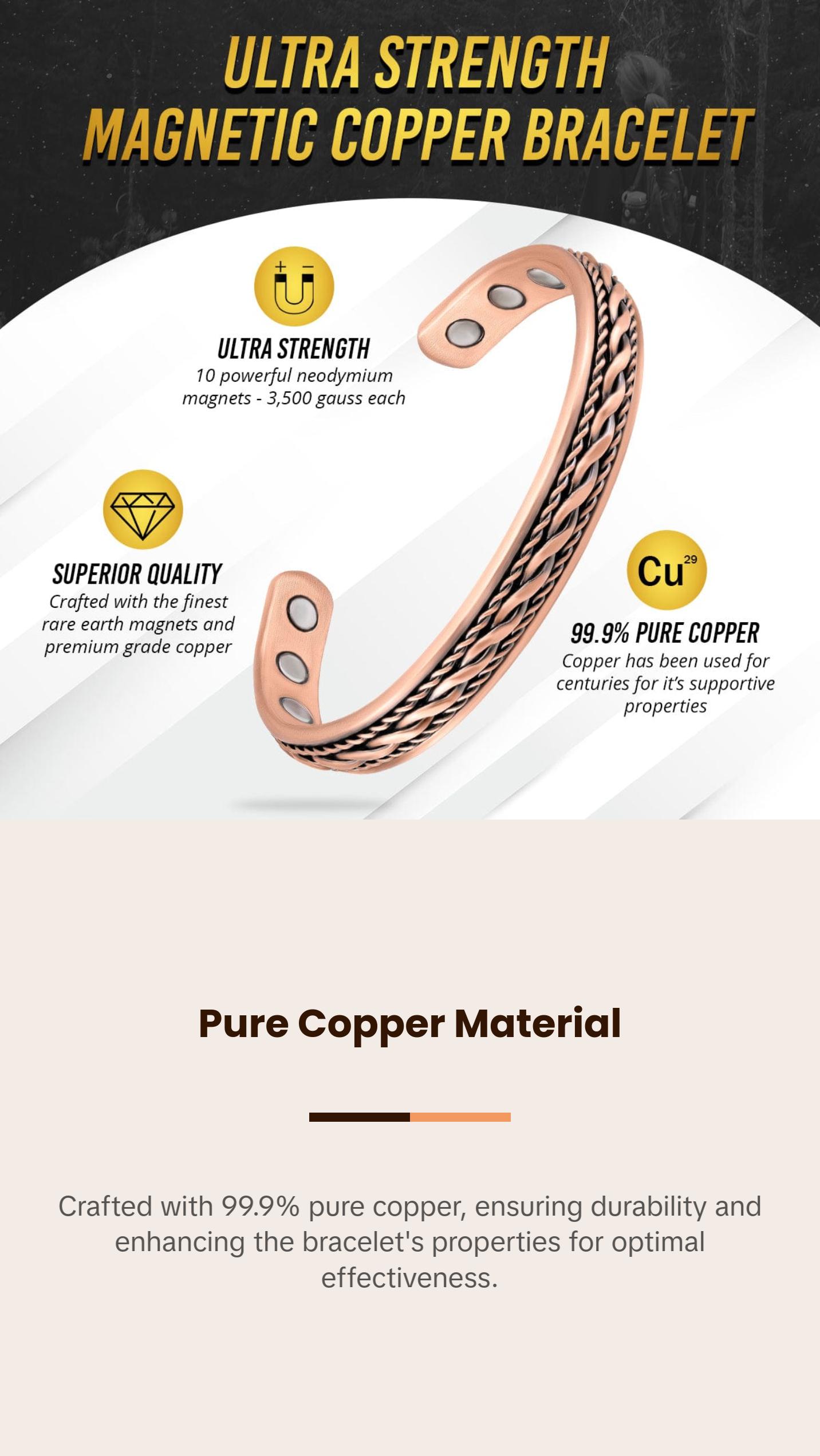MagnetRX Inlay Copper Wire Magnetic Bracelet Bangle For Women