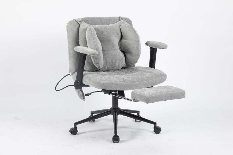 【Miroza】Criss-cross Chair with Manually Inflatable Cushion and Flippable armrest, Modern Accent Casual Living room Chair, Adjustable Seat Height, Lumbar Support and Armrests, Suitable for Living Rooms, Bedrooms and Offices